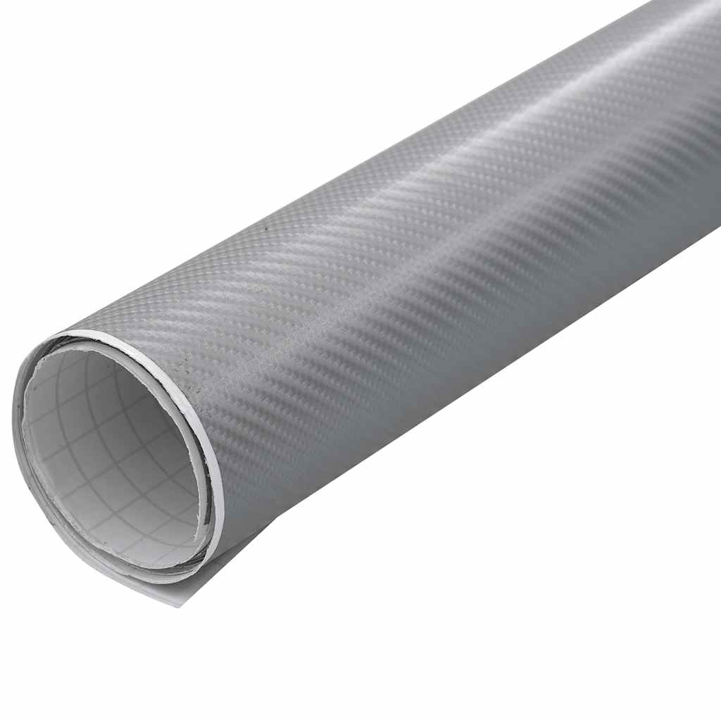vidaXL Folie samochodowe 4D, 2 szt., srebrne, 100x150 + 50x150 cm