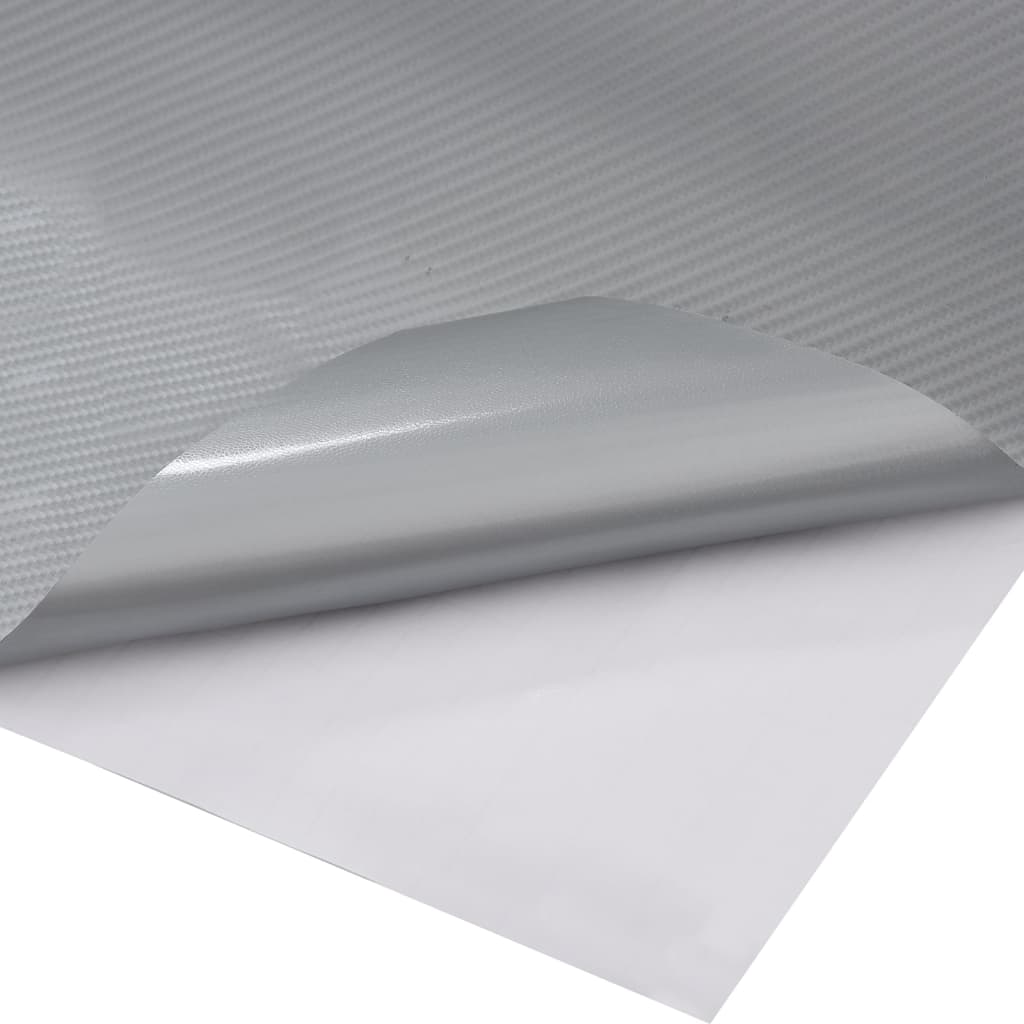 vidaXL Folie samochodowe 4D, 2 szt., srebrne, 100x150 cm