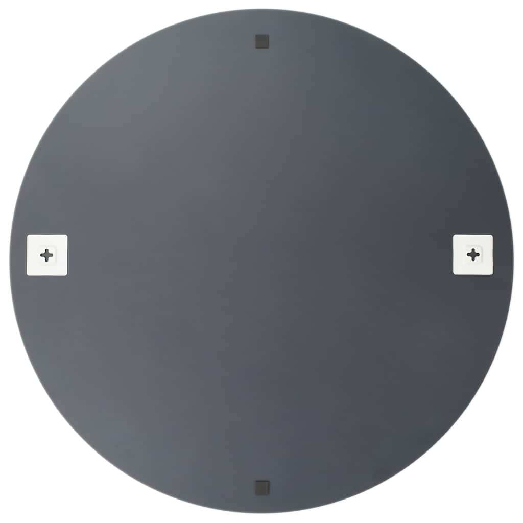 vidaXL Lustro ścienne z lampkami LED, okrągłe, szklane