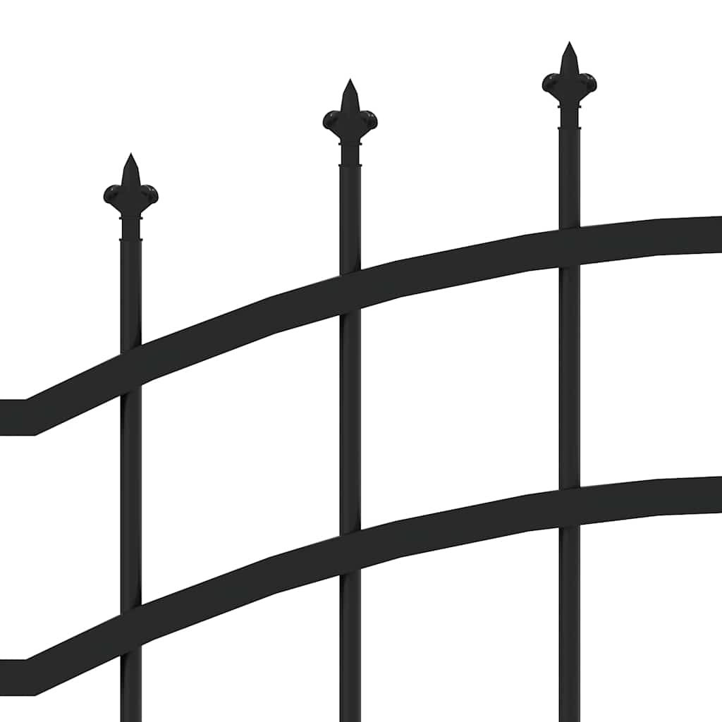 vidaXL Ogrodzenie ogrodowe Woerden z włócznią, czarne, 240x100 cm, stalowe
