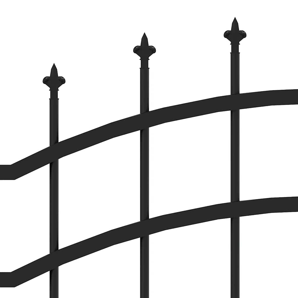vidaXL Ogrodzenie ogrodowe Woerden z włócznią, czarne, 240x175 cm, stalowe