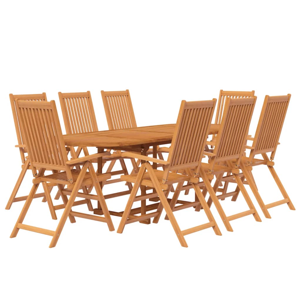 vidaXL 9-częściowy zestaw mebli ogrodowych, lite drewno akacjowe, 160-240 cm