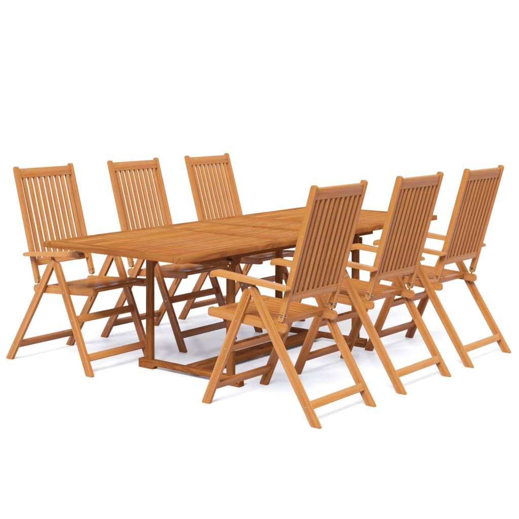 vidaXL 7-częściowy zestaw mebli ogrodowych, lite drewno akacjowe, 160-240 cm