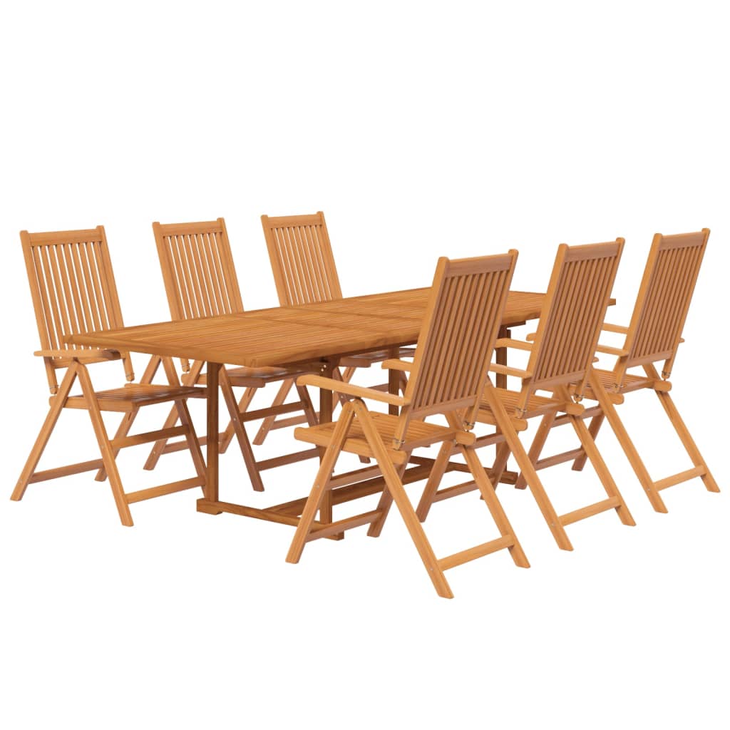 vidaXL 7-częściowy zestaw mebli ogrodowych, lite drewno akacjowe, 160-240 cm