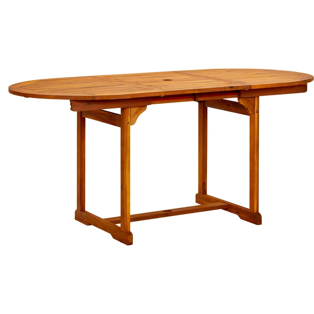 vidaXL 5-częściowy zestaw mebli ogrodowych, lite drewno akacjowe, 120-170 cm