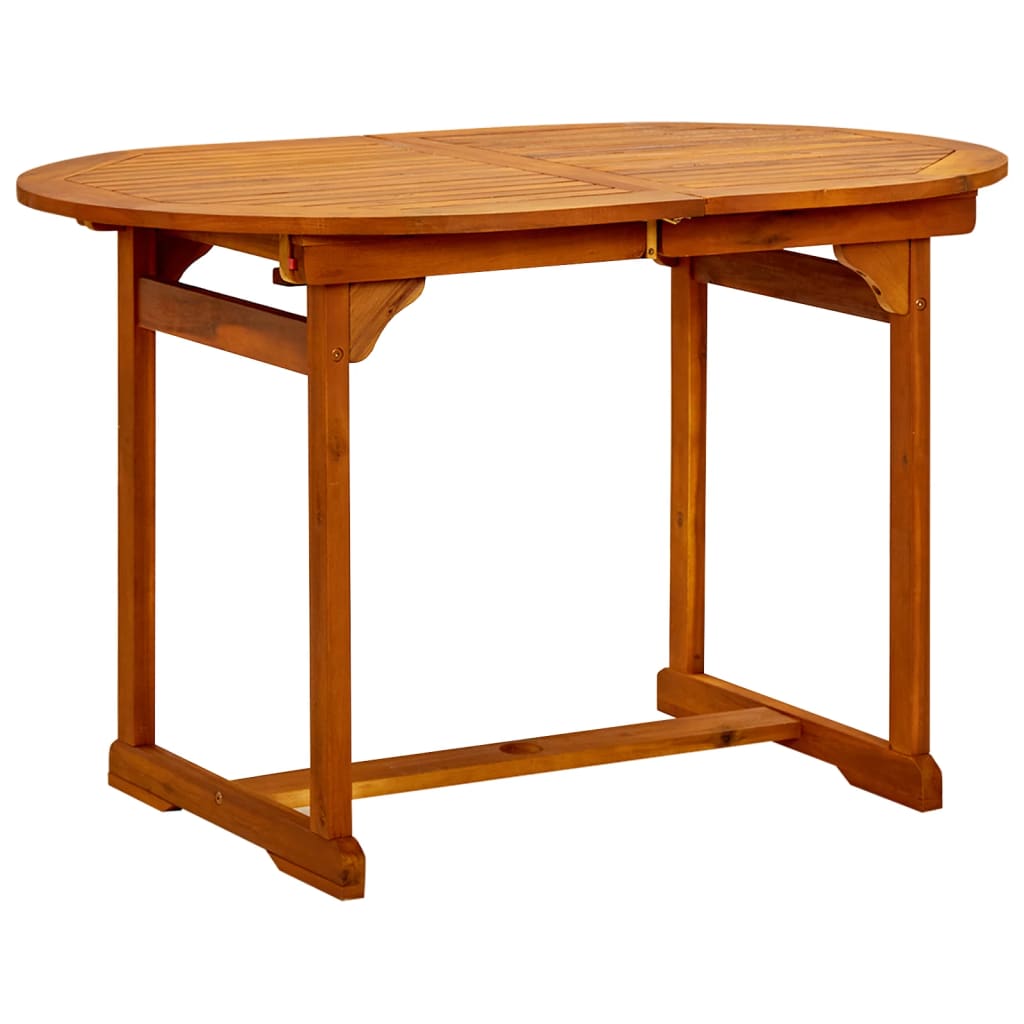 vidaXL 7-częściowy zestaw mebli ogrodowych, lite drewno akacjowe, 120-170 cm