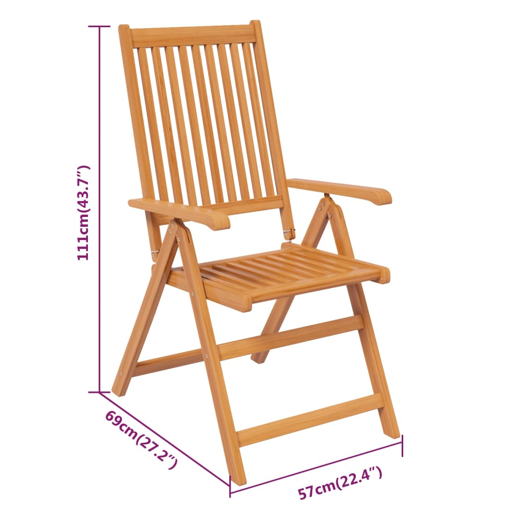 vidaXL 5-częściowy zestaw mebli ogrodowych, lite drewno akacjowe, 120-170 cm