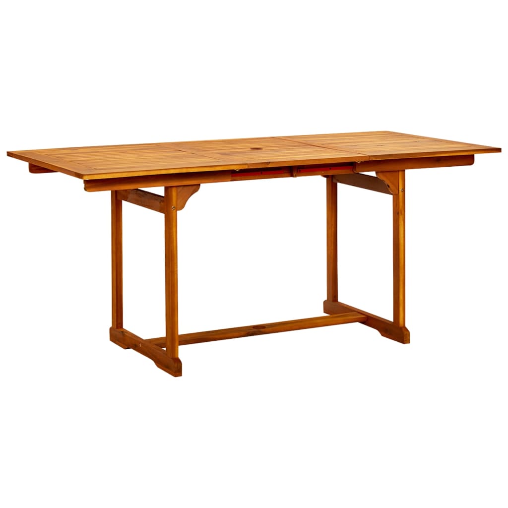 vidaXL 7-częściowy zestaw mebli ogrodowych, lite drewno akacjowe, 120-170 cm