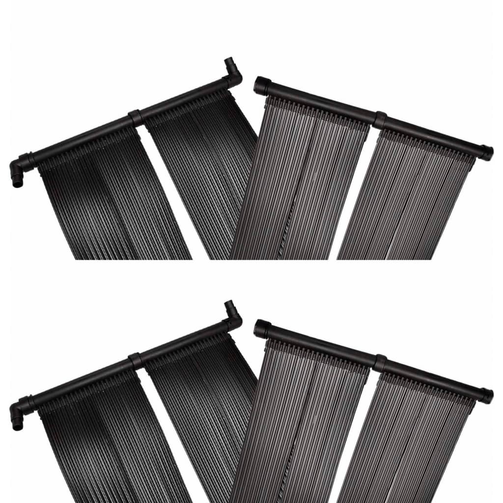 vidaXL Panele solarne do podgrzewania basenu, 4 szt., 80x620 cm