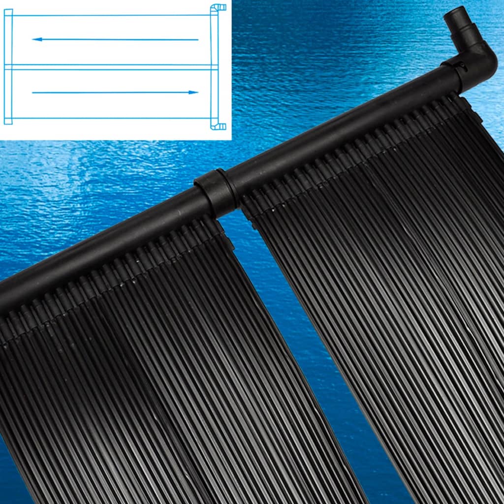 vidaXL Panele solarne do podgrzewania basenu, 4 szt., 80x620 cm