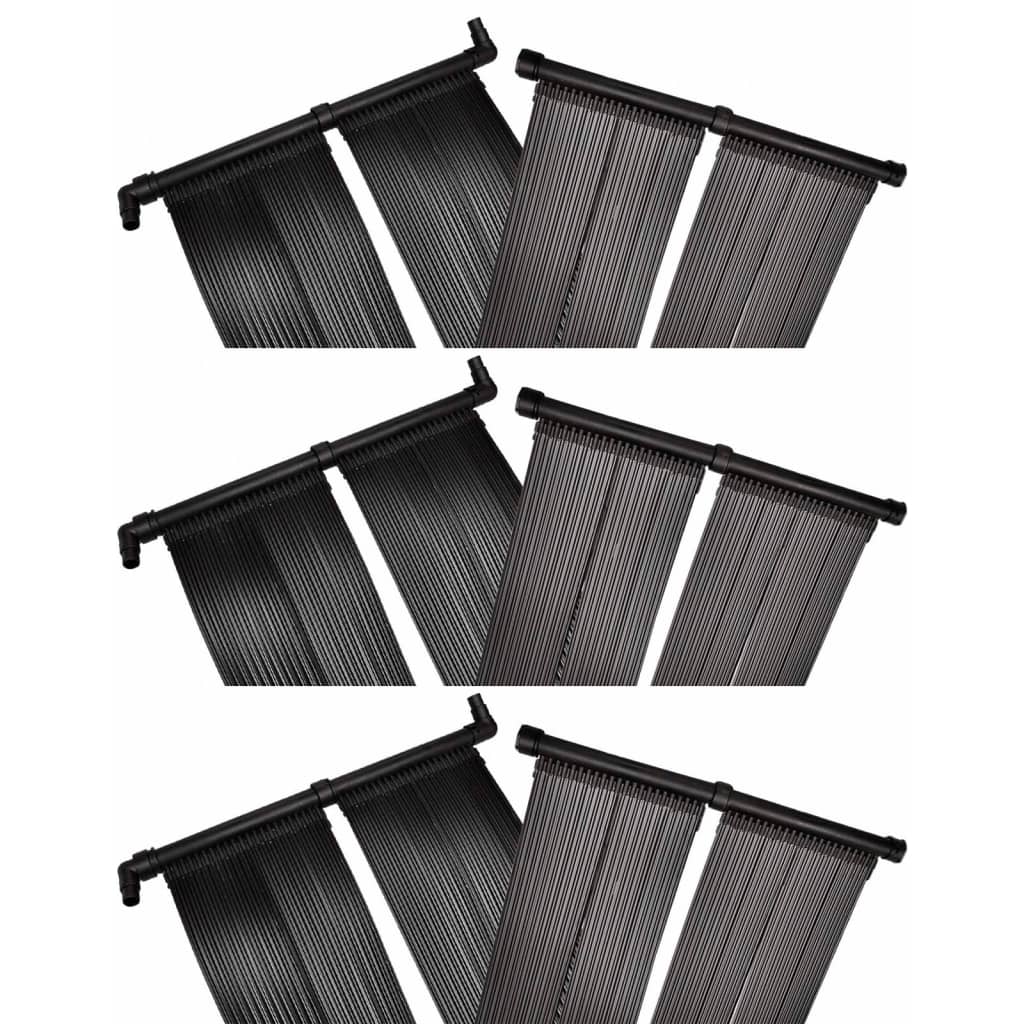 vidaXL Panele solarne do podgrzewania basenu, 6 szt., 80x620 cm