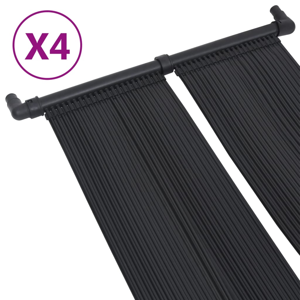 vidaXL Panele solarne do podgrzewania basenu, 4 szt., 80x310 cm