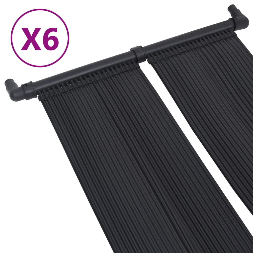 vidaXL Panele solarne do podgrzewania basenu, 6 szt., 80x310 cm