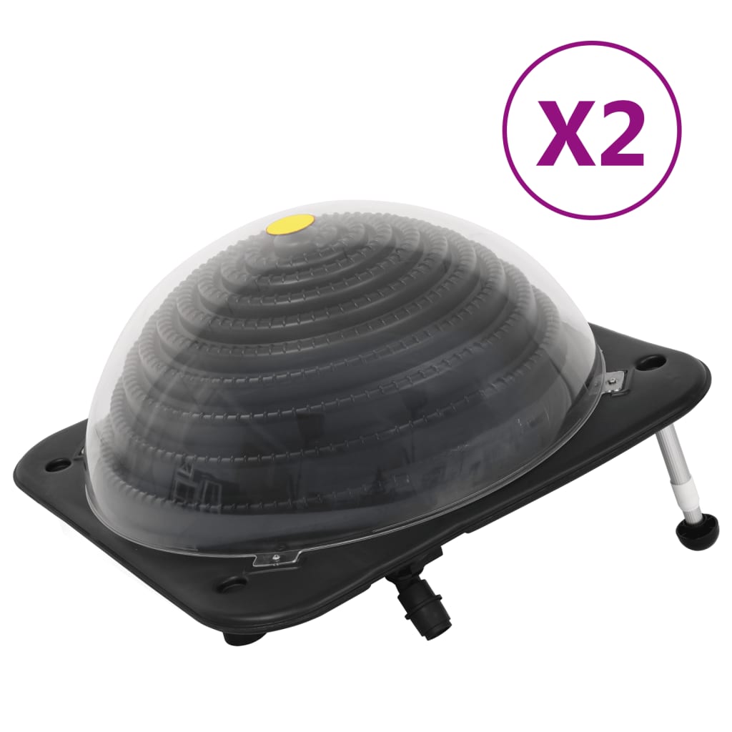 vidaXL Solarne podgrzewacze do basenu, 2 szt., 75x75x36 cm, HDPE