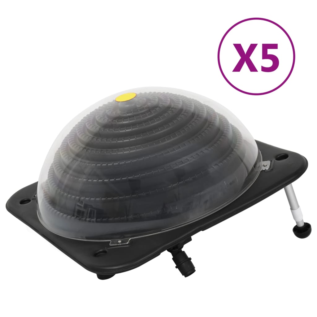 vidaXL Solarne podgrzewacze do basenu, 5 szt., 75x75x36 cm, HDPE