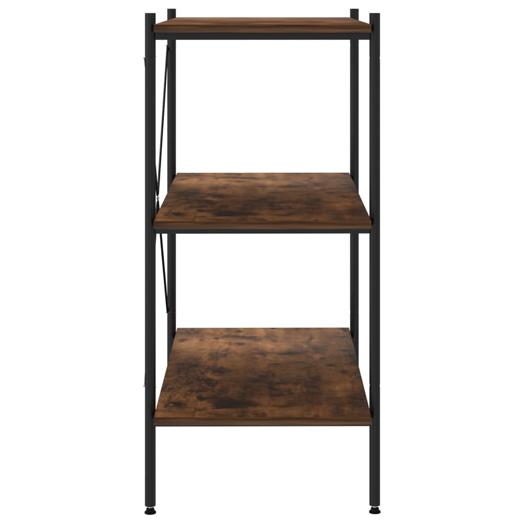 vidaXL 3-poziomowy regał, czarno-naturalny, 80x40x92 cm
