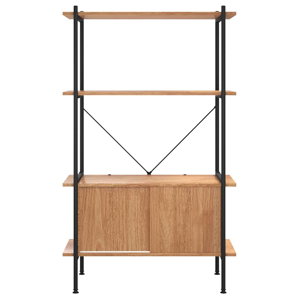 vidaXL Regał z szafką, 80x40x130 cm, stal i materiał drewnopochodny