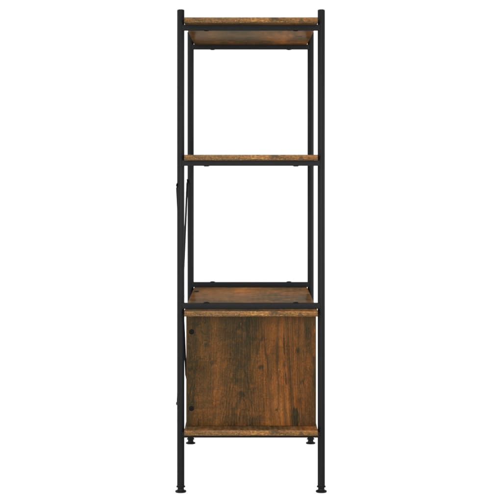 vidaXL Regał z szafką, 80x40x130 cm, stal i materiał drewnopochodny