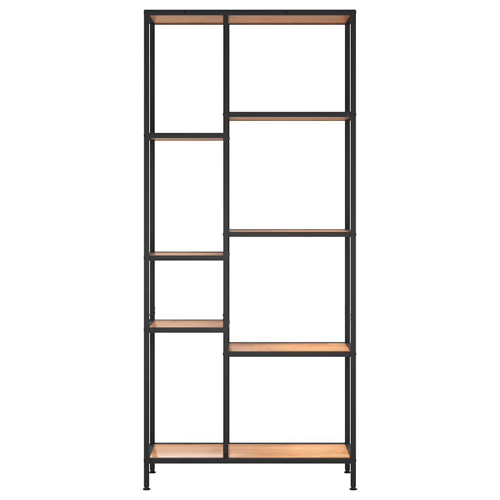 vidaXL Regał na książki, 80x30x180 cm, stal i materiał drewnopochodny