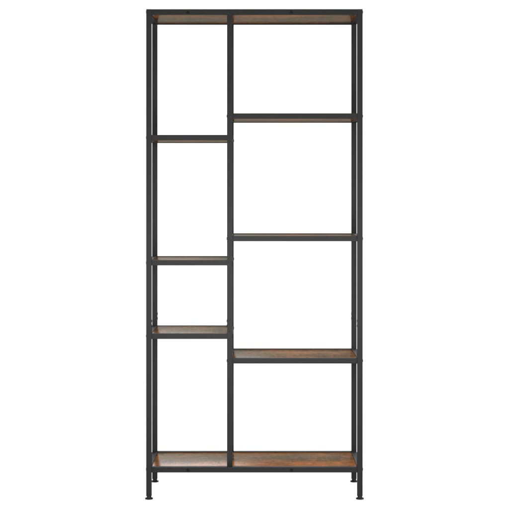 vidaXL Regał na książki, 80x30x180 cm, stal i materiał drewnopochodny