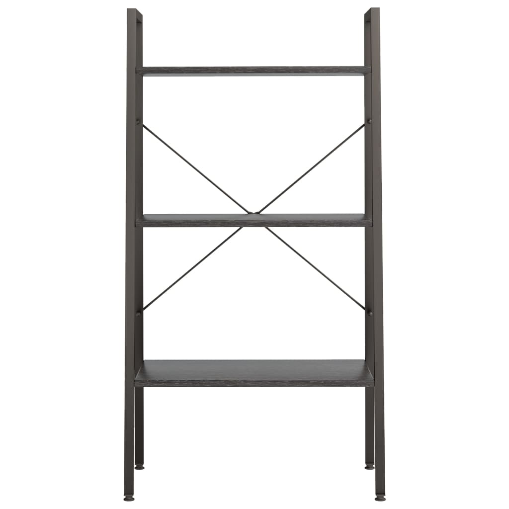 vidaXL Regał drabina z 3 półkami, czarny, 56x35x108 cm