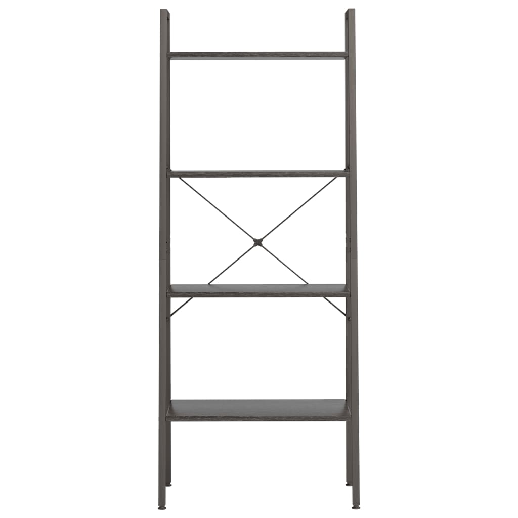 vidaXL Regał drabina z 4 półkami, czarny, 56x35x140 cm