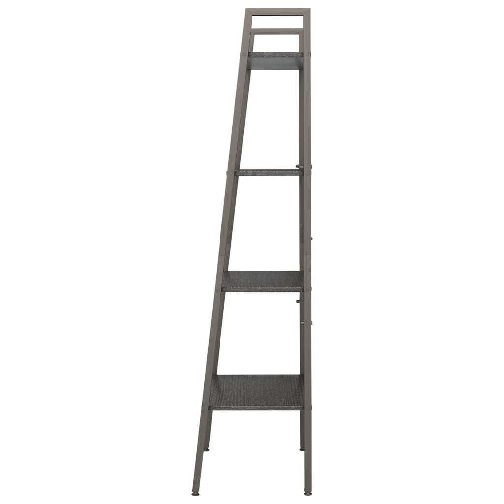 vidaXL Regał drabina z 4 półkami, czarny, 56x35x140 cm
