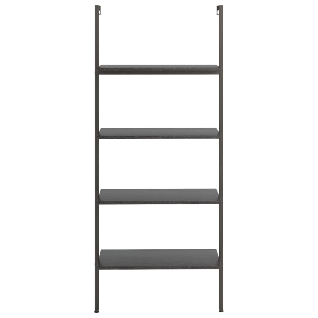 vidaXL Regał z 4 półkami, czarny, 64x35x152,5 cm