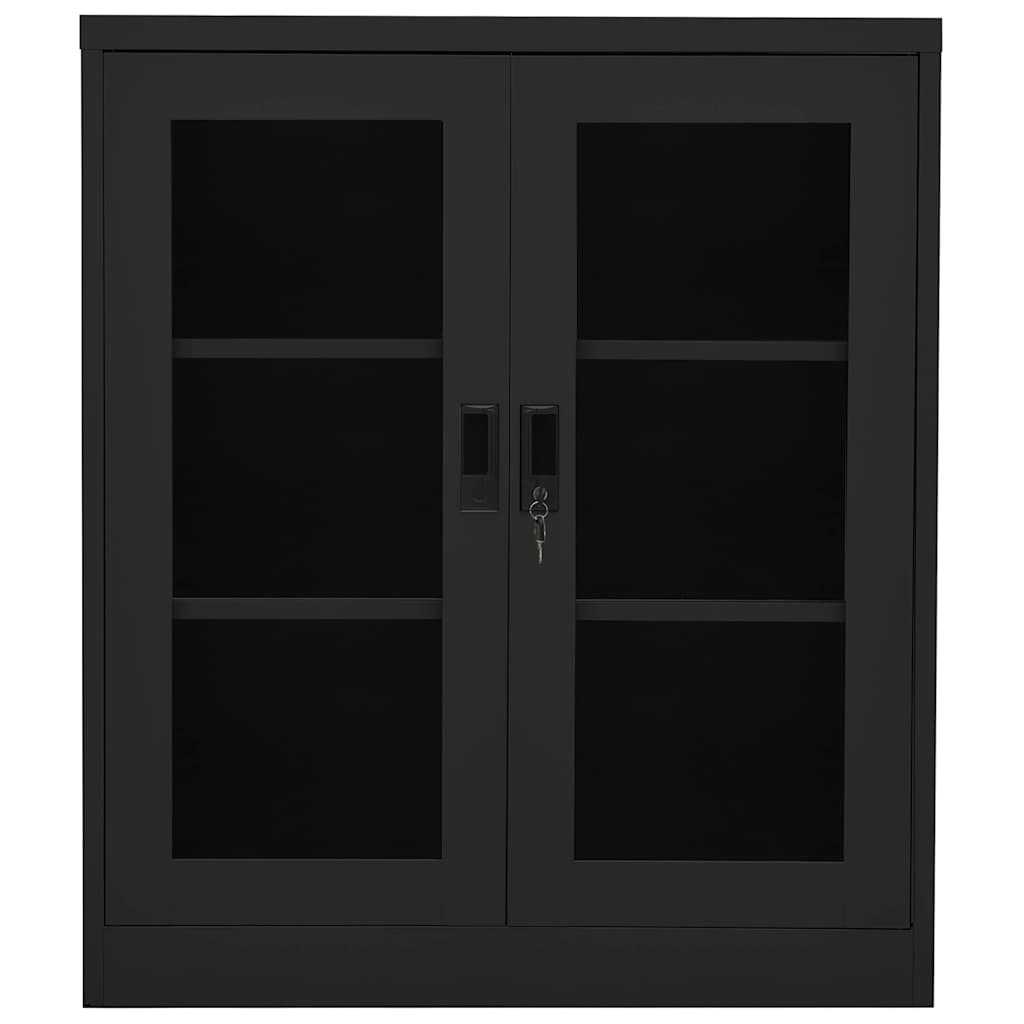 vidaXL Szafka na dokumenty, antracytowa, 90x40x105 cm, stalowa