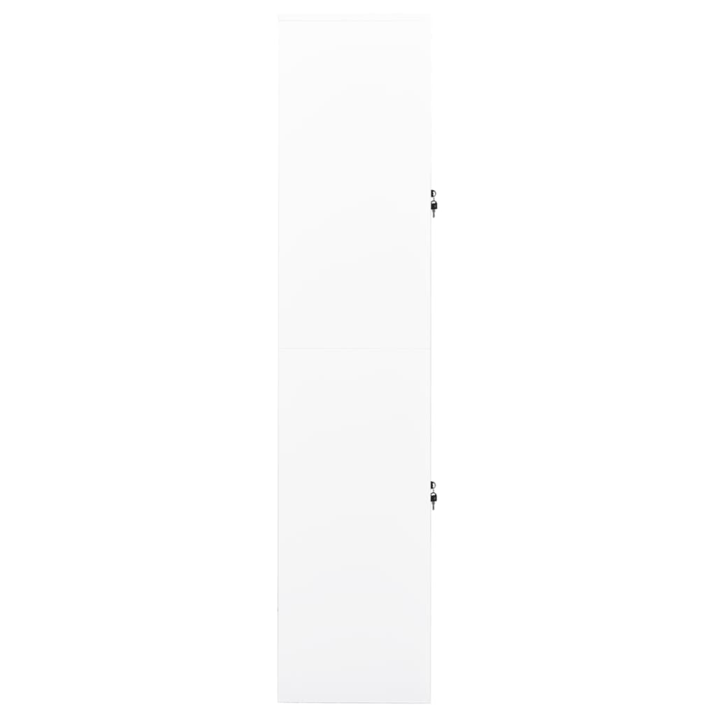 vidaXL Szafa biurowa, biała, 90x40x180 cm, stalowa