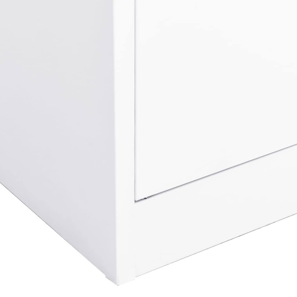vidaXL Szafa biurowa, biała, 90x40x180 cm, stalowa