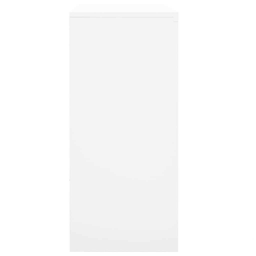 vidaXL Szafka biurowa z przesuwnymi drzwiami, biała, 90x40x90 cm