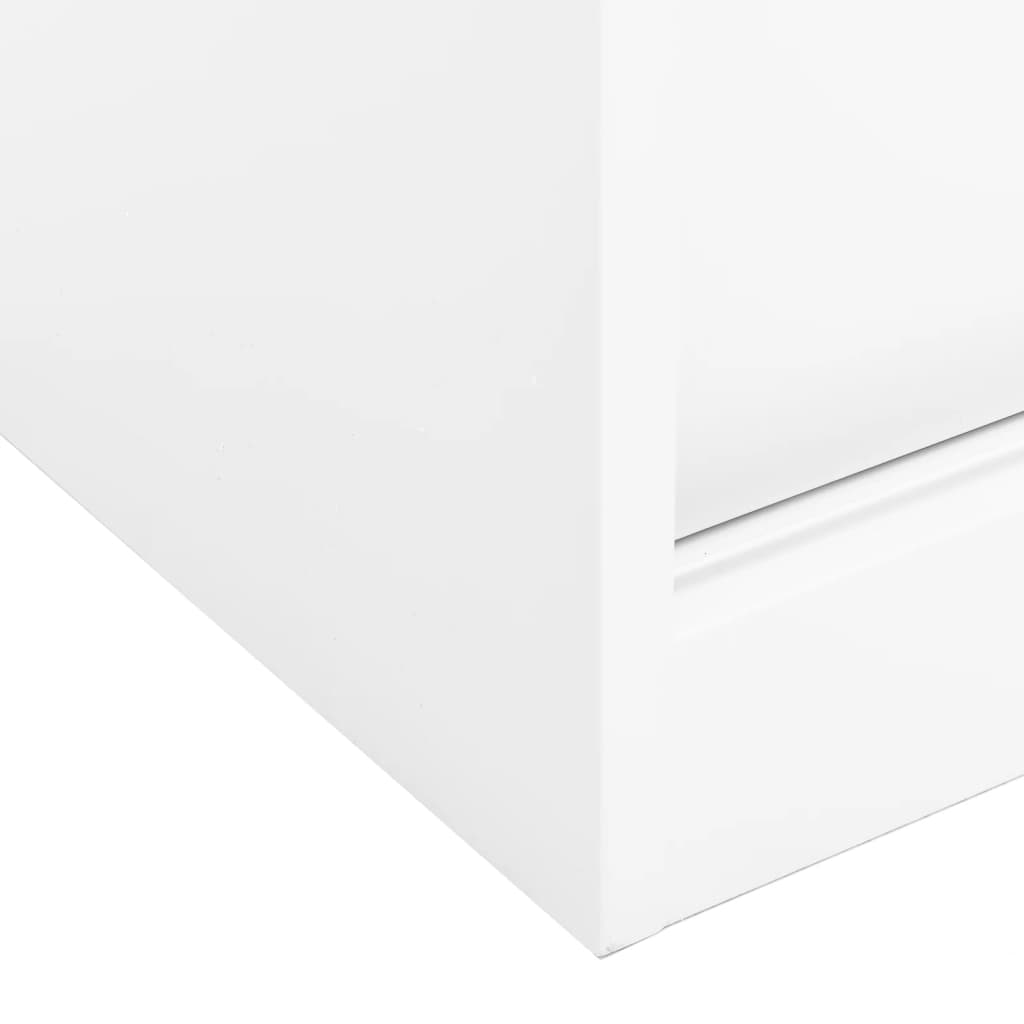 vidaXL Szafka biurowa z przesuwnymi drzwiami, biała, 90x40x90 cm