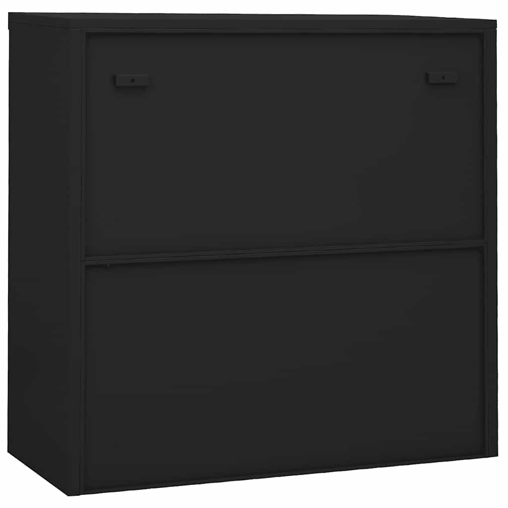 vidaXL Szafka biurowa z przesuwnymi drzwiami, antracytowa, 90x40x90 cm