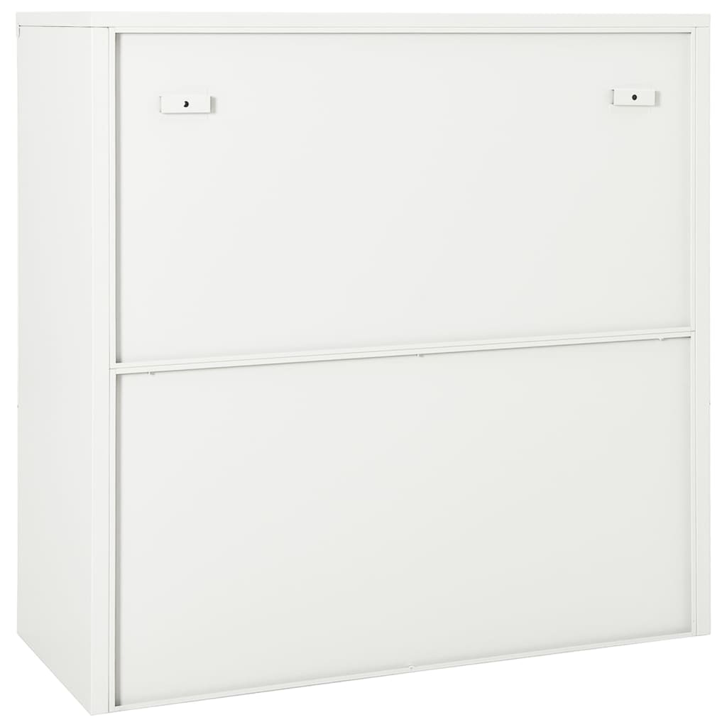 vidaXL Szafka z drzwiami przesuwnymi, biała, 90x40x90 cm, stal
