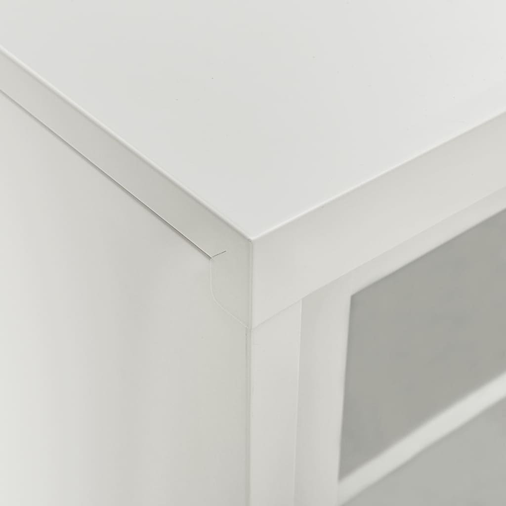 vidaXL Szafka z drzwiami przesuwnymi, jasnoszara, 90x40x90 cm, stalowa