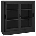 vidaXL Szafka z drzwiczkami przesuwnymi, antracyt, 90x40x90 cm, stal