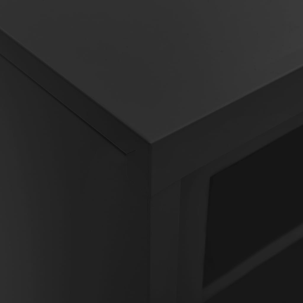 vidaXL Szafka z drzwiczkami przesuwnymi, antracyt, 90x40x90 cm, stal