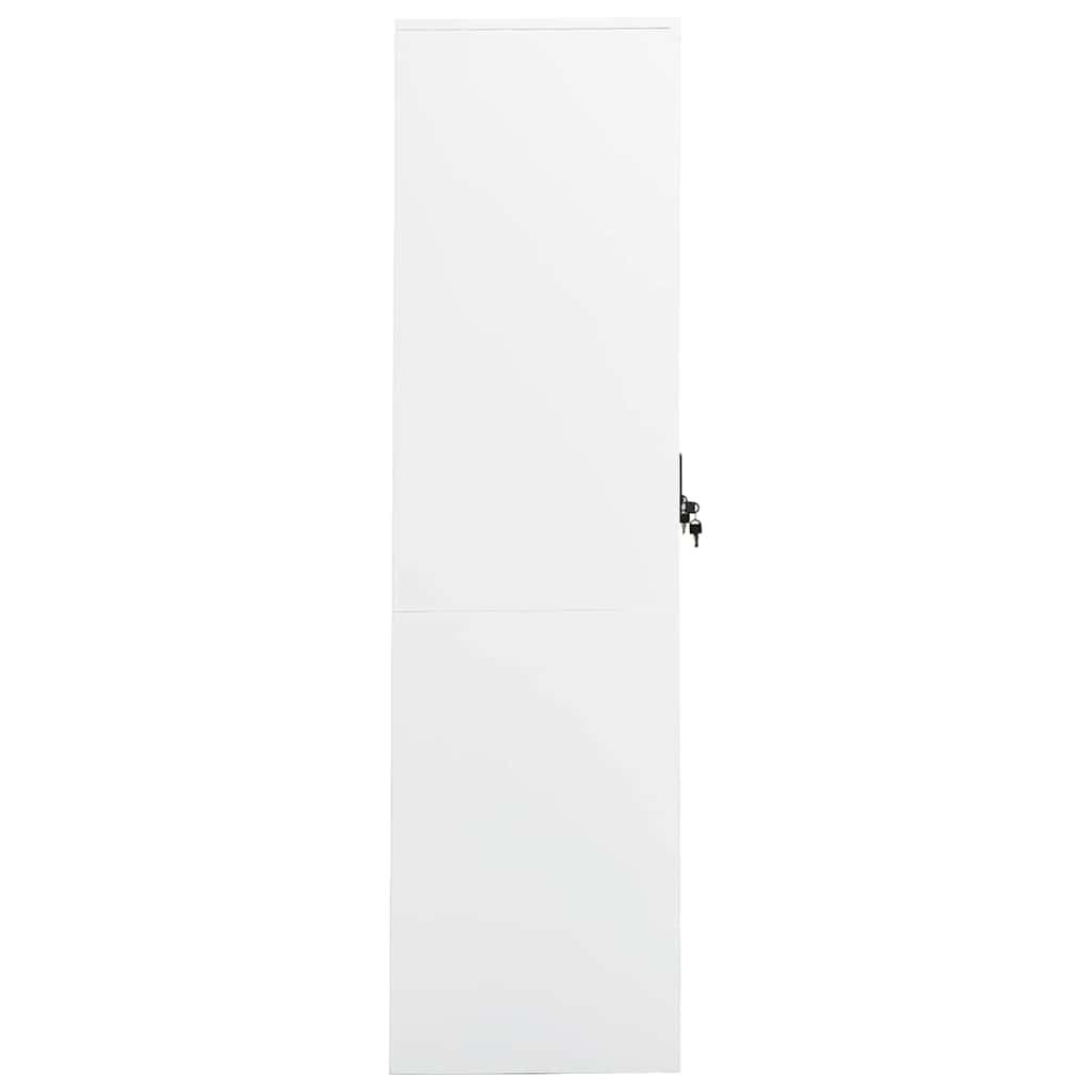 vidaXL Szafa, biała, 80x50x180 cm, stalowa