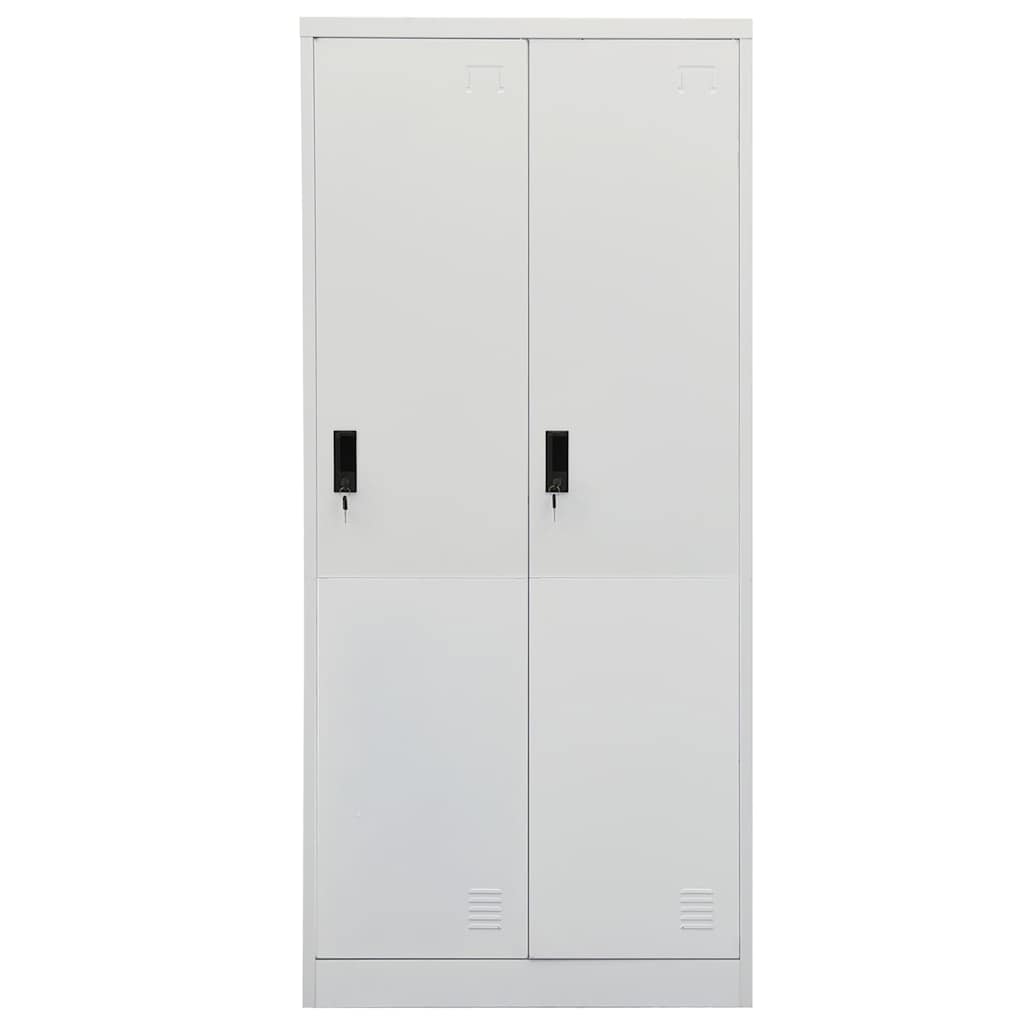 vidaXL Szafa, jasnoszara, 80x50x180 cm, stalowa
