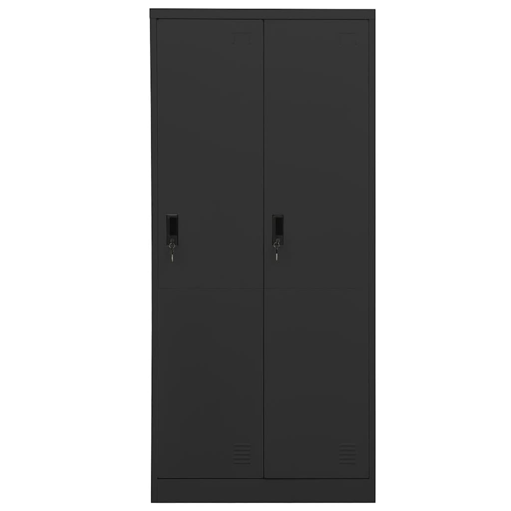 vidaXL Szafa, antracytowa, 80x50x180 cm, stalowa