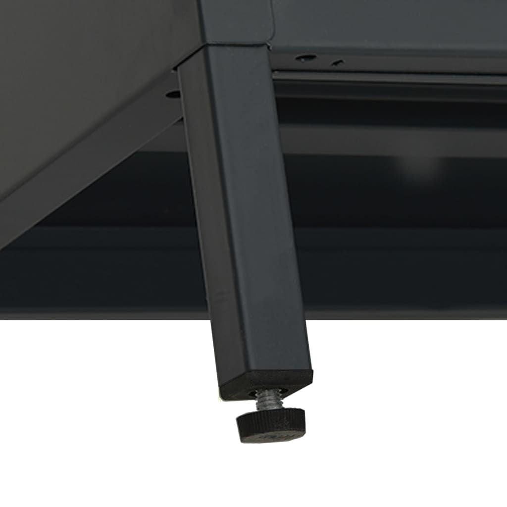vidaXL Szafka pod telewizor, czarna, 105x35x52 cm, stal i szkło