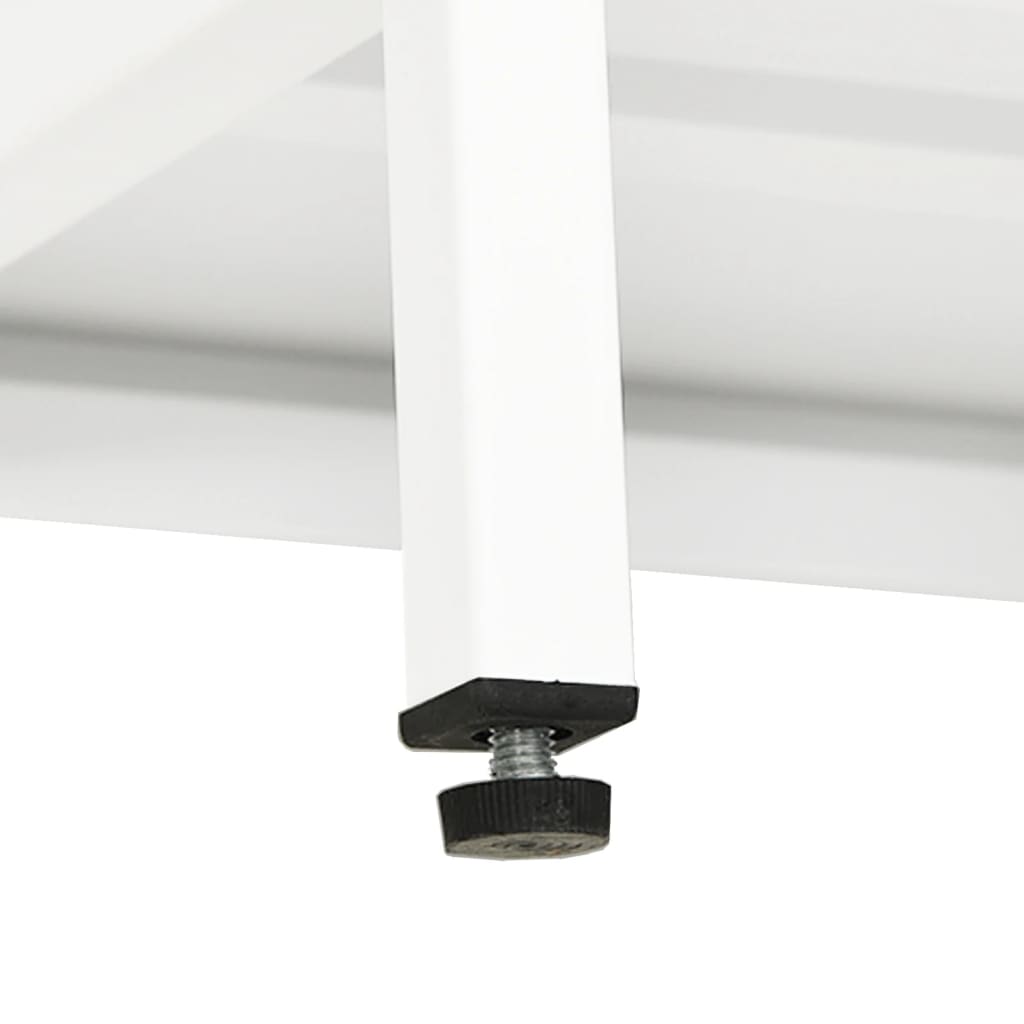 vidaXL Szafka pod telewizor, biała, 105x35x52 cm, stal i szkło
