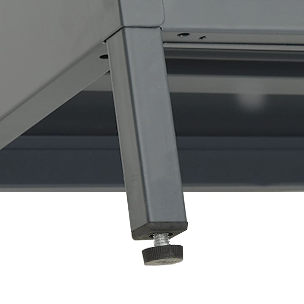 vidaXL Szafka pod telewizor, antracytowa, 105x35x52 cm, stal i szkło