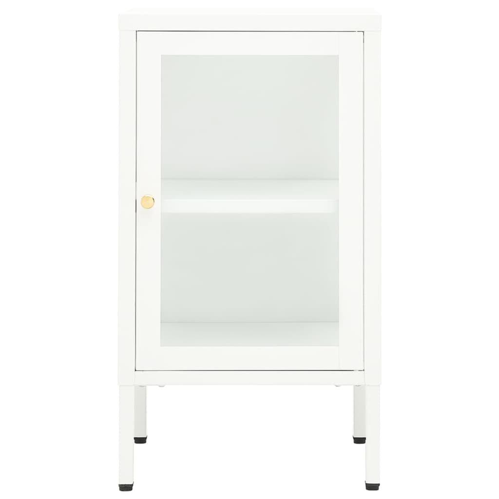 vidaXL Szafka boczna, 38x35x70 cm, metal i szkło