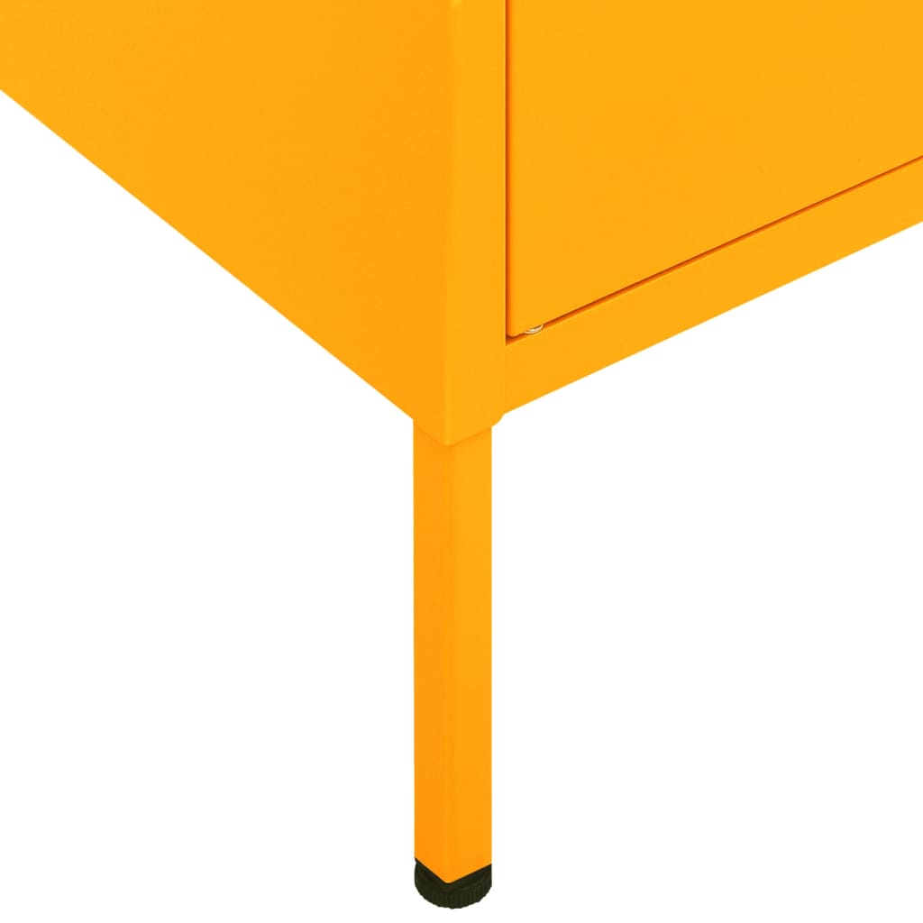 vidaXL Szafka, musztardowa, 80x35x101,5 cm, stalowa