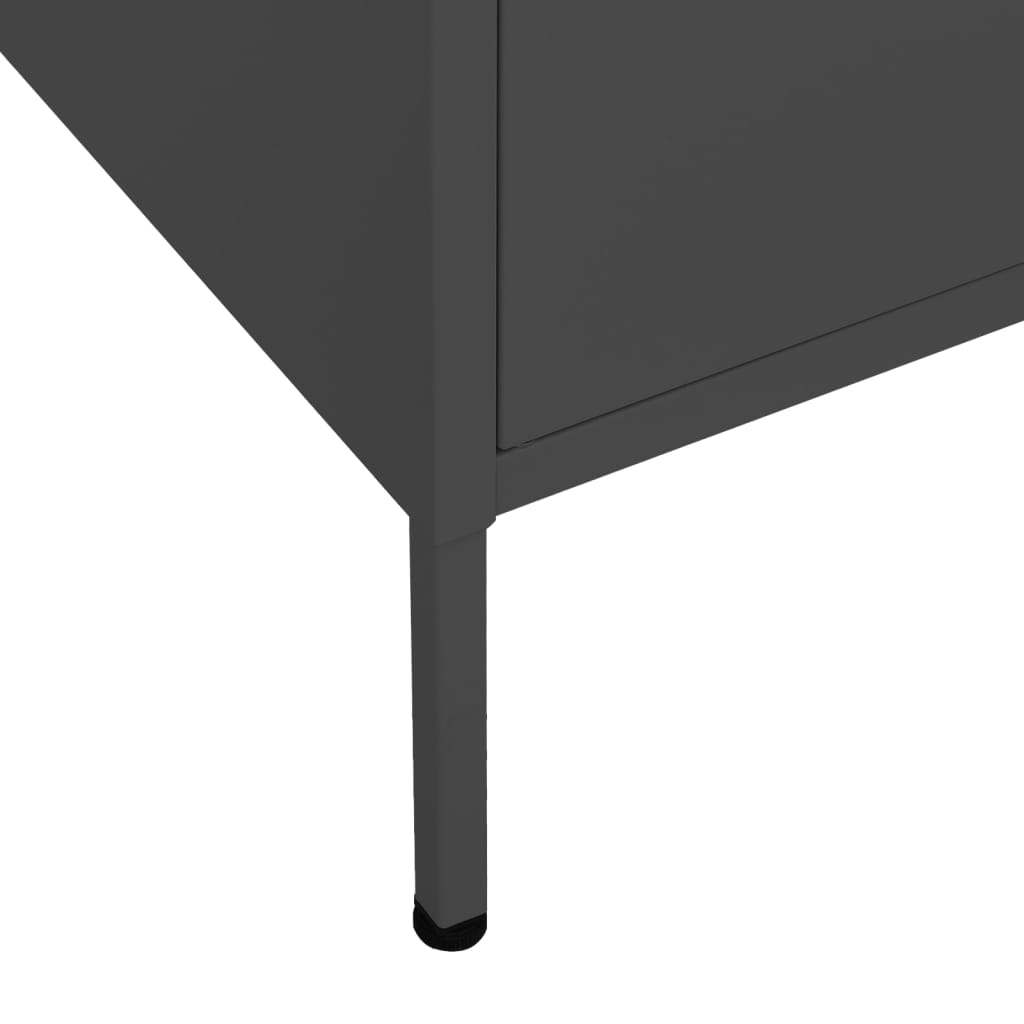 vidaXL Szafka, antracytowa, 80x35x101,5 cm, stalowa