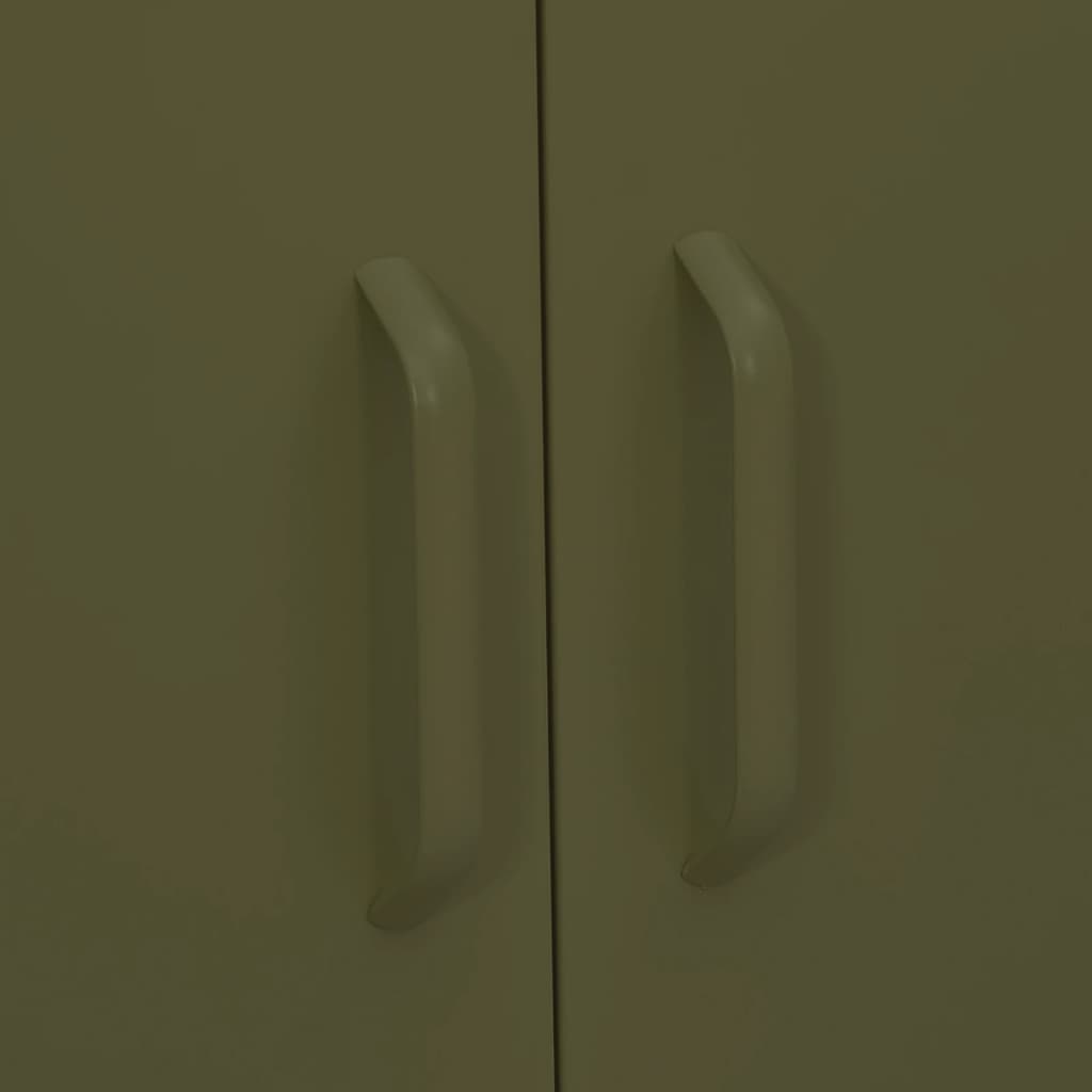 vidaXL Szafka, oliwkowozielona, 80x35x101,5 cm, stalowa