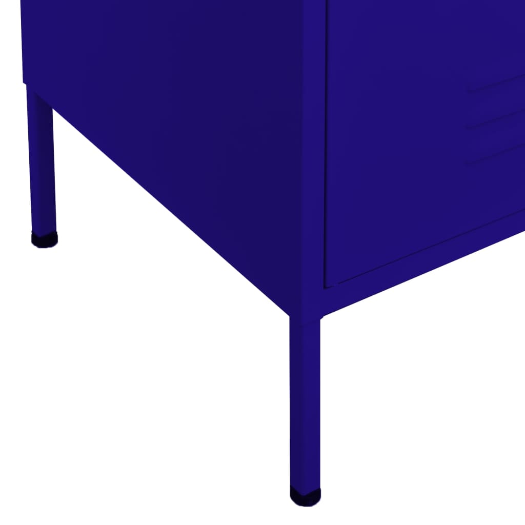 vidaXL Szafka, granatowa, 80x35x101,5 cm, stalowa