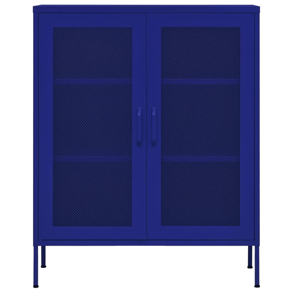 vidaXL Szafka, granatowa, 80x35x101,5 cm, stalowa
